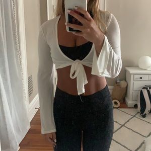 Boohoo tie front top